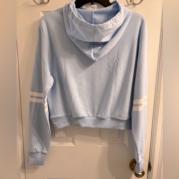 Baby Blue Side Stripe Hoodie - Picture 2 of 4